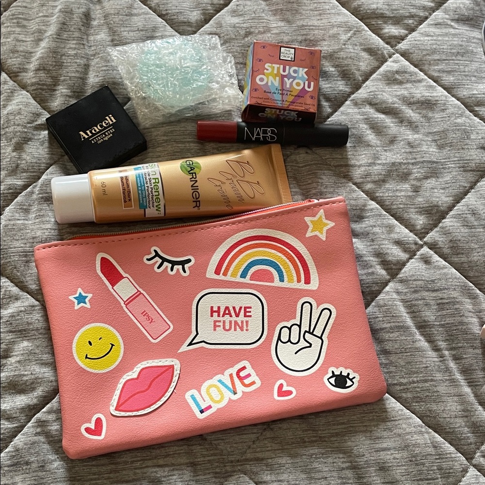 Ipsy Vibrant Coral Pouch